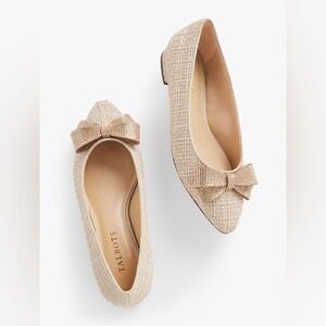 NEW Talbots Edison Bow Bouclé Flats Balletcore Parisian Chic Women’s 7 Soft Girl